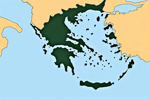Χάρτης της Ελλάδας με επισήμανση της τοποθεσίας της Cretoxon